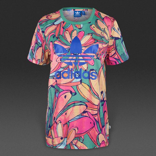 Adidas Originals Bananas Boyfriend Trefoil Tee Multicolor for Women